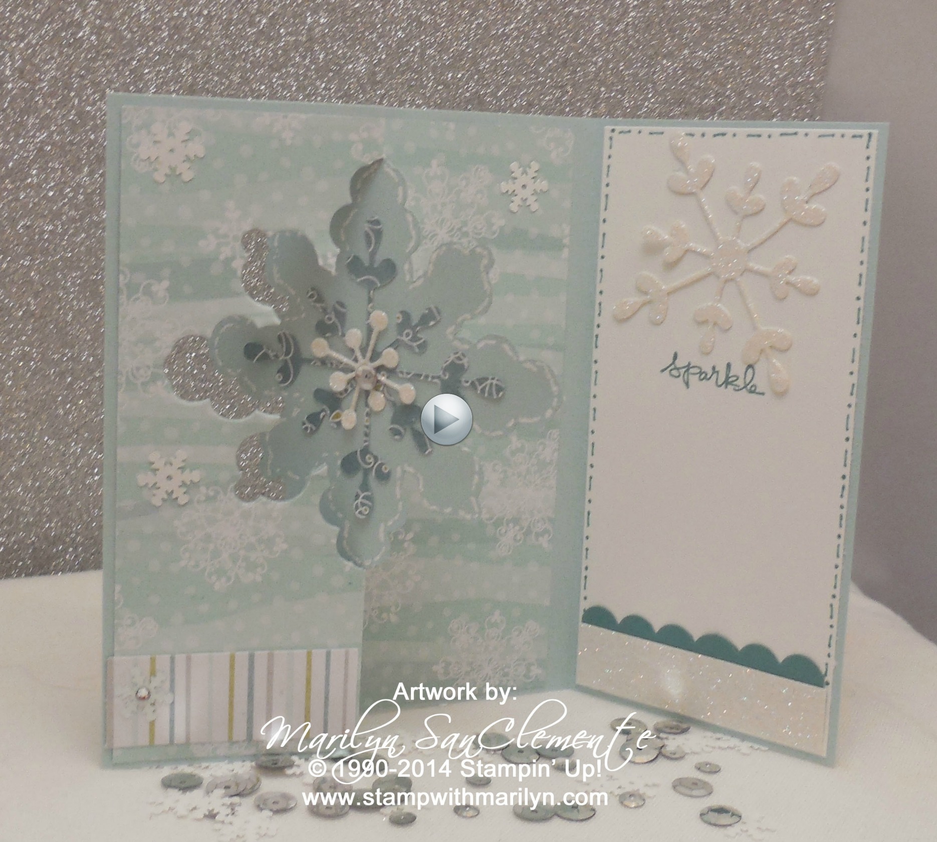 snowflake flip card-v